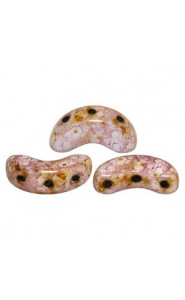 Les perles par Puca® Arcos beads Opaque mix rose/gold ceramic look 03000/15695